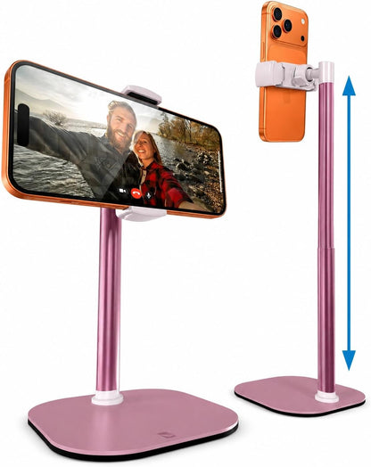 COOPER ChatStand, Adjustable Cell Phone Stand for Desk, Phone Stand for Recording, iPhone Holder for Filming, Small iPhone Tripod, Soporte para Celular, Fits Samsung, Android, (Night Black)