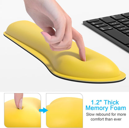 Dapesuom Mouse Wrist Rest, Ergonomic Memory Foam Mouse Wrist for Computer Desk Mats Support, PU Leather Hand Rest Pad Cushion for Gaming, Laptop, Men, Women, Pain Relief & Easy Typing, Black