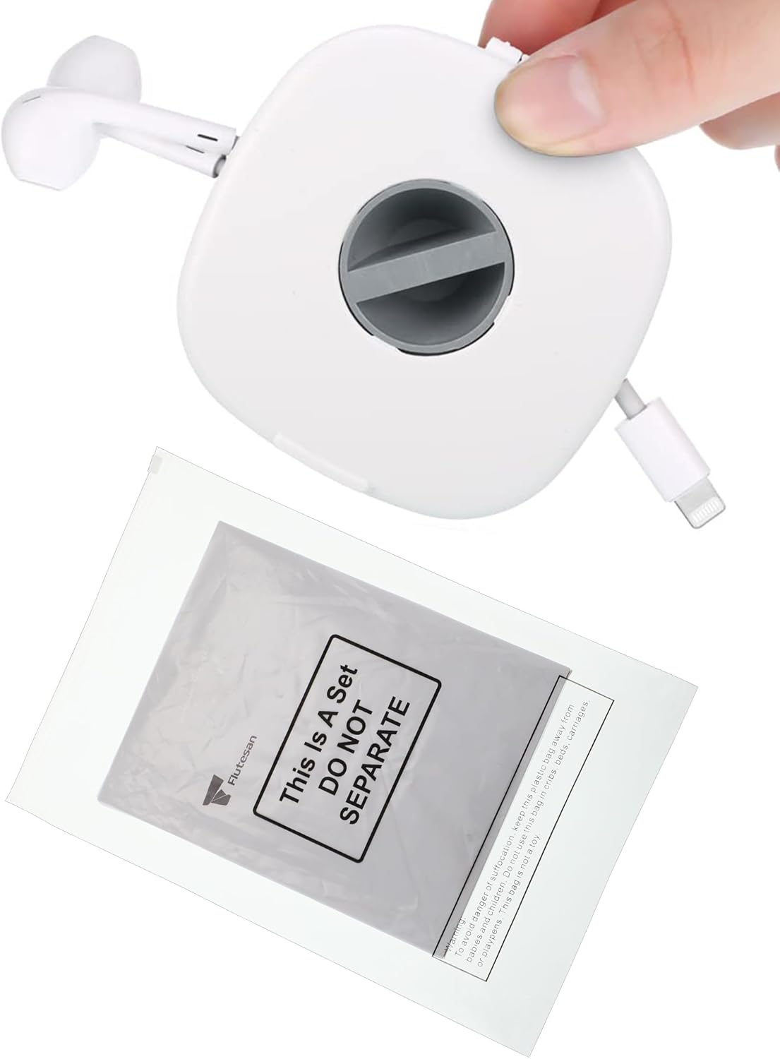 6 Pieces Retractable Cable Management Charging Organizer Phone Cord Holder Small Winder Case for Headset Cord Mouse Wire Charger Cable(White)