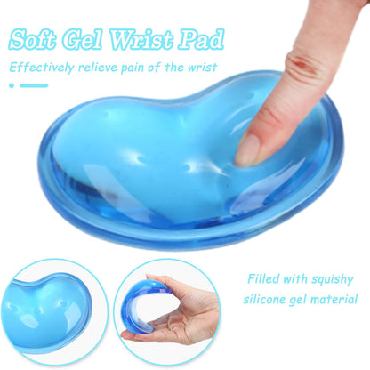 Gel Keyboard & Mouse Wrist Rest Set - Keyboard Wrist Rest Pad & Mouse Support for Office Gaming Pad Computer Laptop Ergonomic Comfortable Pain Relief- Pad Set (Mouse Support Only)