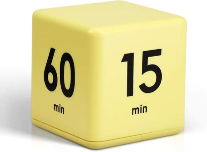 Weewooday Cube Timer, Gravity Sensor Flip Timer for ADHD Productivity, Classroom Kitchen Study Workout Cooking Desk Timers for Time Management, 15 20 30 60 Minutes Countdown Tool(Pink)
