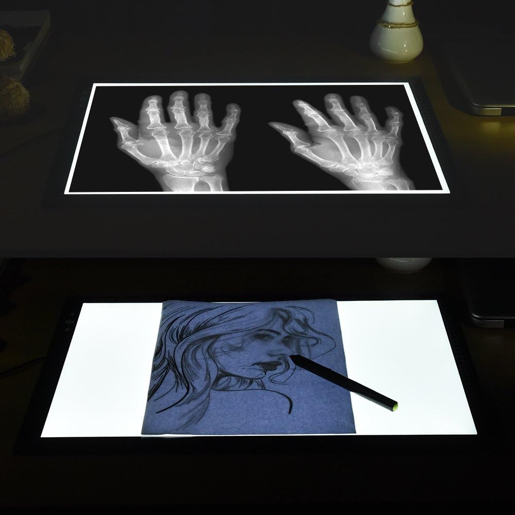 HSK B4/A3s LED Artist tracing Light Box Copy Table, Adjustable High Brightness Light Pad for Tatto Drawing, Sketching, Animation,Diamond Painting Accessories