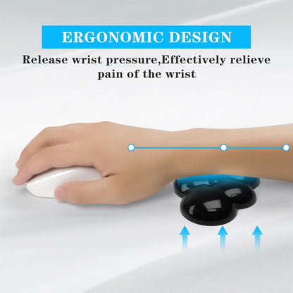 Gel Cloud Keyboard and Mouse Wrist Rest, Cute Wrist Support and Arm Support Keyboard Rest for Keyboard and Mouse Typing Pain Relief，Suitable for Office/Computer/Laptop/Gaming（White）