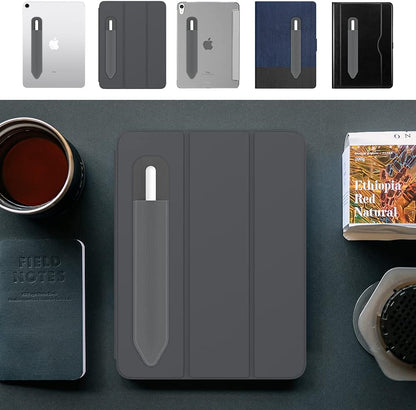 MoKo Pencil Holder Sticker Fit Apple Pencil Pro, Apple Pencil (USB-C), iPencil 1st/2nd Generation, Elastic Pencil Pocket Pouch Adhesive Sleeve Attached to iPad Case for Stylus Pens,Black