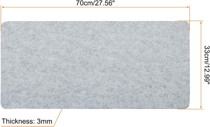 PATIKIL 24"x12" Desk Mat Protector, Felt Dual Side Mouse Pad Writing Mat for Office Home, Gray