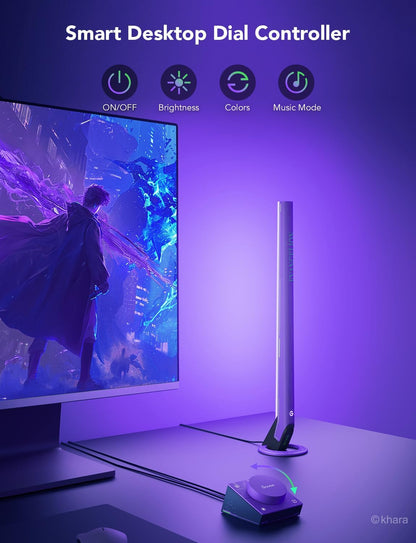 Govee RGBIC Gaming Light Bars H6047 with Smart Controller, Wi-Fi Smart LED Gaming Lights with Music Modes and 60+ Scene Modes Built, Works with Alexa & Google Assistant, Game Room Lights Decor