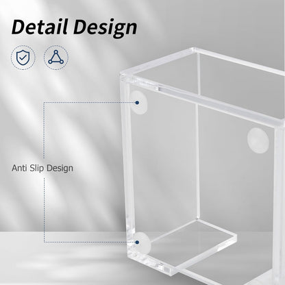 Acrylic Sticky Note Holder, 3 x 3 Crystal Clear Acrylic Notepad Holder Sticky Note Dispenser for Dorm Room and Office Desk Organizer