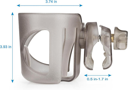 Accmor Stroller Cup Holder, Universal Cup Holder for Stroller Walker Bike, 360° Rotatable Large Caliber Designed Bottle Holder for Stroller, Bike, Wheelchair, Scooter