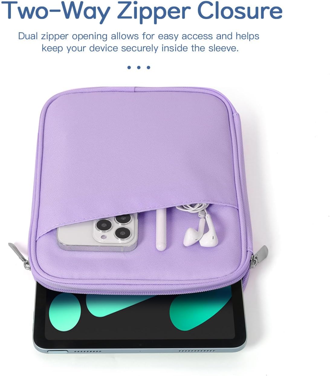 Dadanism 9-11" Tablet Sleeve Bag Carrying Case for iPad (A16) 11th Gen 11", iPad 10th Gen 10.9" Air 5/4, iPad Air M4/Pro 11", iPad 9/8/7th, Galaxy Tab A11+ Plus 11", Remarkable 2 10.3", Black