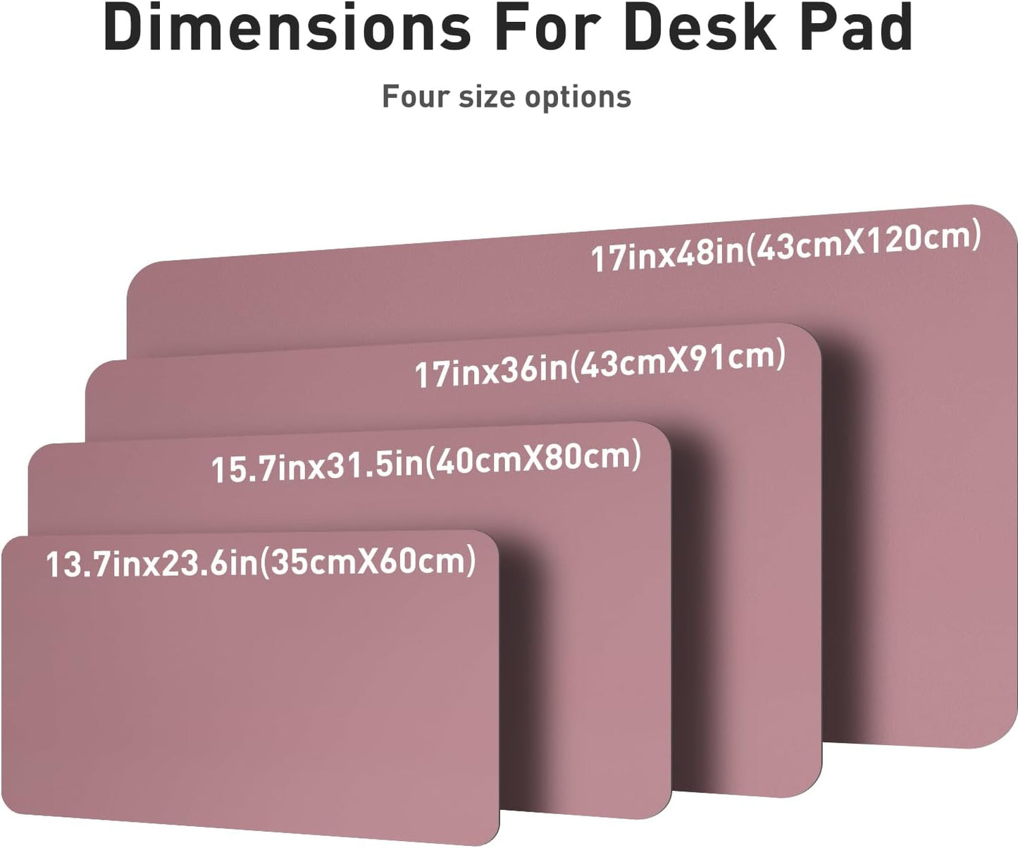 Aothia Leather Desk Pad Protector, Mouse Pad, Office Desk Mat, Non-Slip PU Leather Desk Blotter, Laptop Desk Pad, Waterproof Desk Writing Pad for Office and Home (Brown,23.6" x 13.7") - Colors A