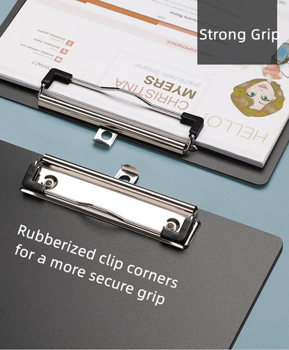 Clipboard Folder, 6 Pack A4 Foldable Clipboards File Folder Flip Writing Pad for Memo Form Document & School Office Work - Black