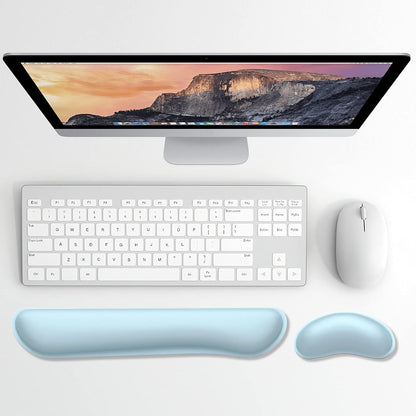 Dapesuom Enlarge Keyboard Wrist Rest, Memory Foam Keyboard Wrist Cushion for Computer Desk Mats Support, Pain Relief Ergonomic Mouse Pad Rests with Non-Slip Base for Gaming, Laptop, Radiant Orchid