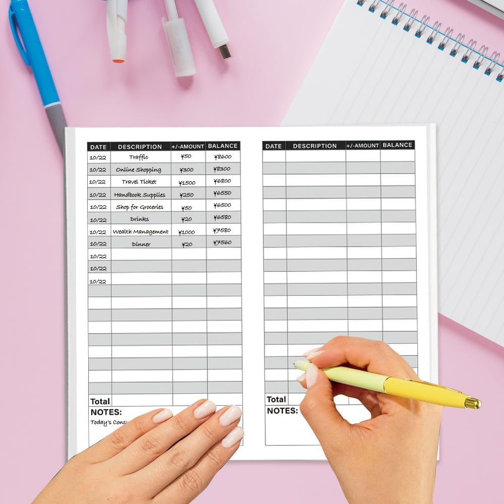 qianshan Travelers Notebook Inserts with PVC Sleeve,Undated Weekly Planner,Weekly To Do List Notepad,TN Journal,30 Sheets,8.5" x 4.7",Pocket Travelers Notebook for Journals,Diaries,Planners,Pink Cat