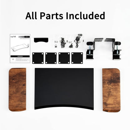 suptek Keyboard Tray Under Desk Pull Out with C Clamp Mount, Computer Keyboard & Mouse Tray, 25.6 (30 Including Clamps) x 11.8 inch Slide-Out Platform Computer Drawer for Typing, Black, DSF1