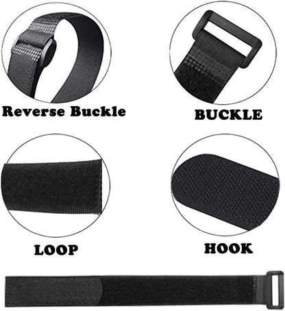 20 Pack (12 x 1 Inch) Reusable Fastening Cable Straps,Adjustable Multi-Purpose Hook and Loop Straps Nylon Cable Ties for Wire Cable Management Home Office Garage Outdoor Organization