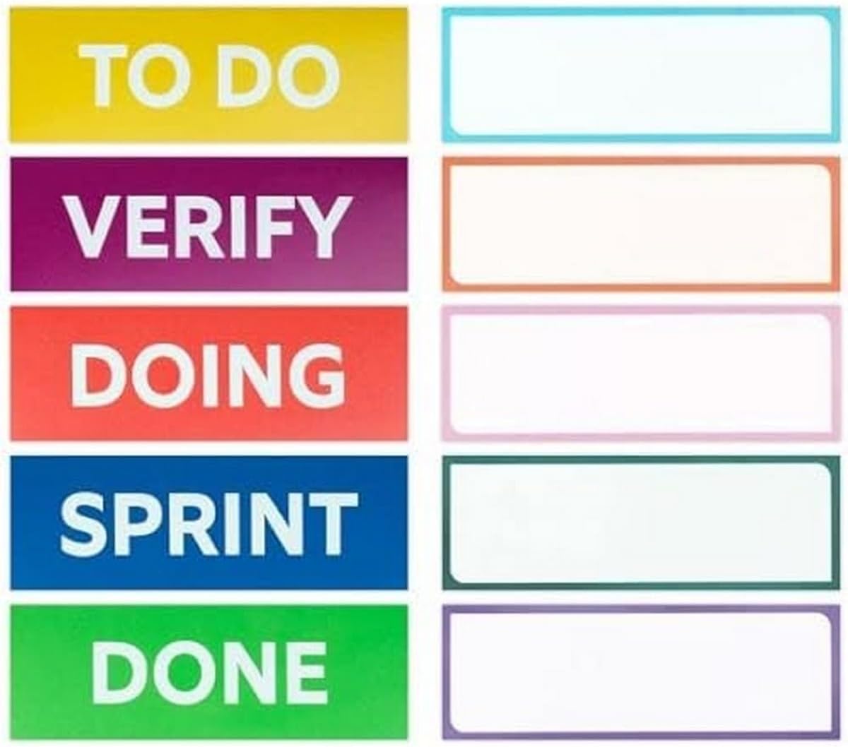 MagFlex® Lite Kanban Board Header & Task Cards (Pack of 10)