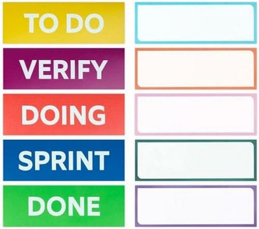 MagFlex® Lite Kanban Board Header & Task Cards (Pack of 10)