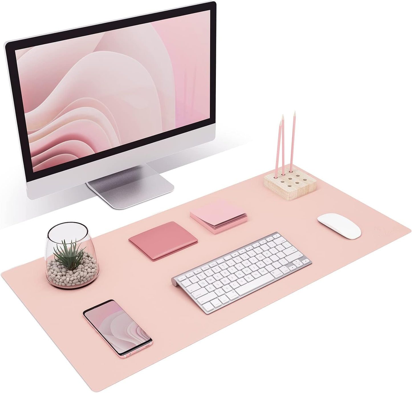 K KNODEL Non-Slip Desk Mat, Desk Pad, Desk Blotter, Desktop Mat for Desk, Large Desk Protector, Office Computer and Laptop Mat for Desk (31.5"x15.7", Brown)
