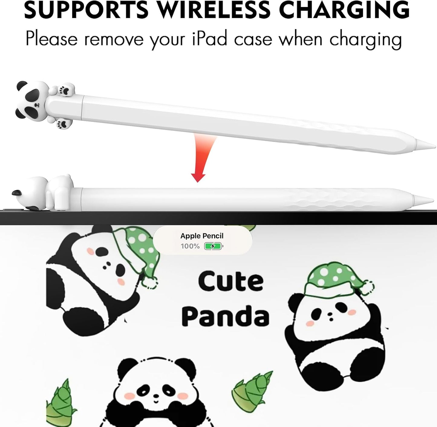 NIUTRENDZ Cute Bear Apple Pencil Case for Apple Pencil 2nd Generation Case Silicone Protective Cover Sleeve Skin Accessories (Brown, Apple Pencil 2nd Generation)