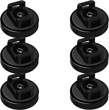 Magnet Zip Tie Mount Magnetic Zip Ties Mount 25LBS Strong Multipurpose Wire Cable Holder Mount Wire Clips Management for Home Office Marine Electrical Wiring (Black, 24 Piece)