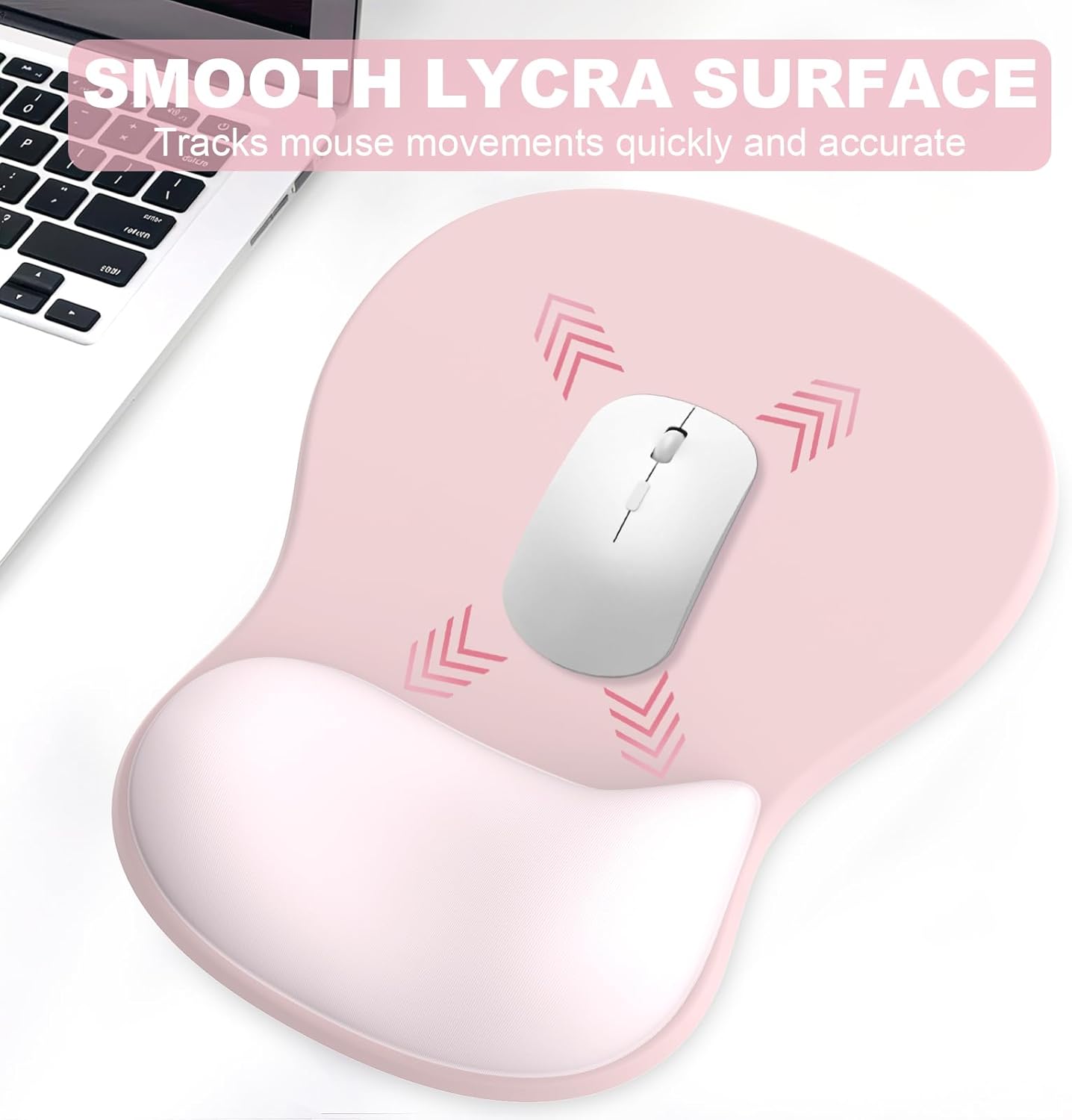 Ergonomic Mouse Pad with Wrist Rest and Keyboard Wrist Rest, Gel Mousepad and Wrist Rest for Computer Keyboard, Pain Relief, Non-Slip PU Base, Mouse Pad with Wrist Support for Gaming, Office, Brown