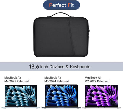 12-12.9 Inch Tablet Sleeve Bag for 12.4" Samsung Galaxy Tab S10+ S9+ Plus/S8+/S7+ Plus/S7 FE,13" iPad Air M4 M3 M2/iPad Pro M5 M4/Pro 12.9"/Microsoft Surface Go 2 12.4"/Pro 11 10 Carrying Case-Black