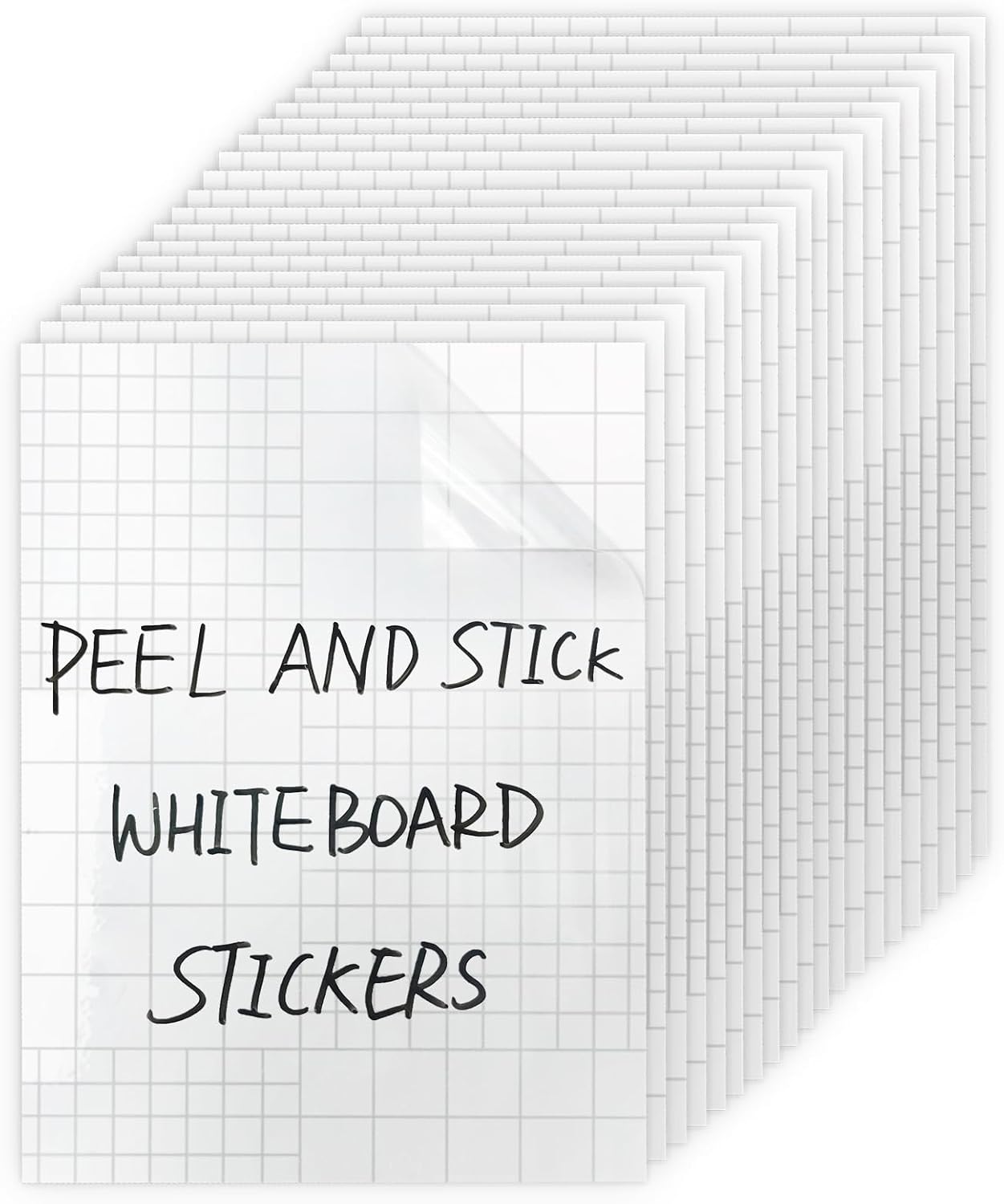 Dry Erase Board Sticker- Whiteboard Stickers-8.27''x11.69'' Removable Dry Erase Sheets- Fridge Dry Erase Paper for Wall/Desk/Refrigerator/Door/Locker/Home/Office/Classroom (White-2Pcs)