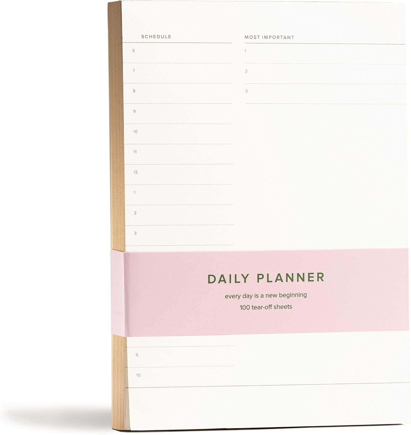 Daily To-Do List Notepad – Desk Pad for Work and Study, Lime, 8.25x5.85 Inches