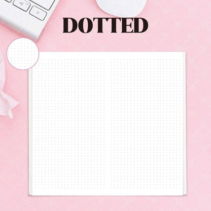qianshan Travelers Notebook Inserts with PVC Sleeve,Undated Weekly Planner,Weekly To Do List Notepad,TN Journal,30 Sheets,8.5" x 4.7",Pocket Travelers Notebook for Journals,Diaries,Planners,Pink Cat