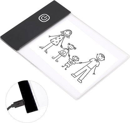 A6 Portable LED Light Box Tracer small light pad LED Light Board small light pad Artcraft Tracing Light Pad LED Drawing Tablet, Light Board flip book paper for Mesas de Luz