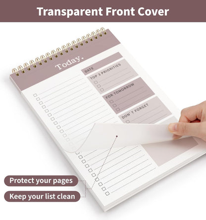 104 Pgs Weekly To Do List Notepad, 52 Duplex-Printed Undated Sheets 100 GSM（8.5"×11") Weekly Desk Planner For Work Home School Office Desk Accessories Supplies & Goal Setting Tasks - Green