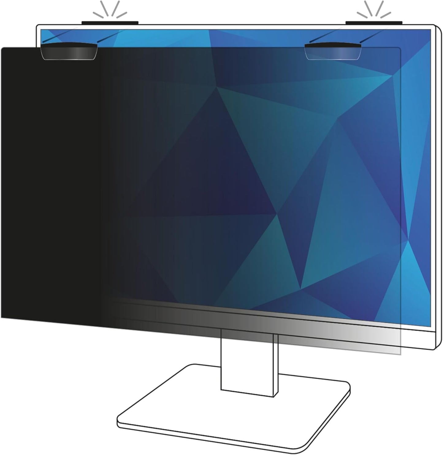 3M Privacy Filter for 24in Full Screen Monitor with 3M COMPLY Magnetic Attach (16:10 aspect ratio)