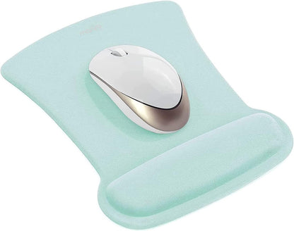 MOSISO Wrist Rest Support for Mouse Pad & Keyboard Set, Ergonomic Mousepad Non-Slip Base Home/Office Pain Relief & Easy Typing Cushion with Neoprene Cloth & Raised Memory Foam, Black