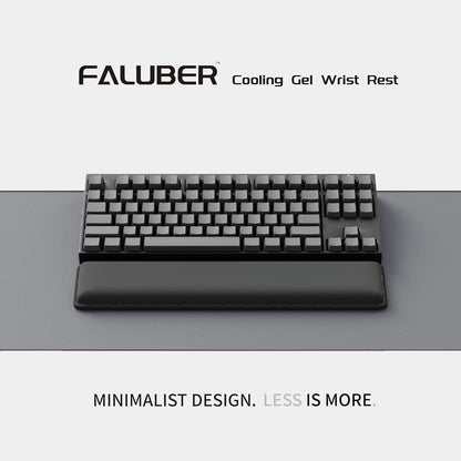 Faluber Cooling Gel Wrist Rest, 17.3-inch Length for Full-Sized Keyboard, Memory Foam Palm Rest with Non-Slip Footpad, Ergonomic Design, Stain Resistant, PC Accessory Gaming Gear (Large-Full Size)