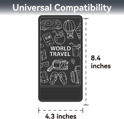 Airplane Phone Holder Mount, Travel Essentials Flexible Phone Holder, Airplane Tablet Holder for Flying, Desk, Compatible with iPhone, Smartphone, Tablet (Black Silk Screen)