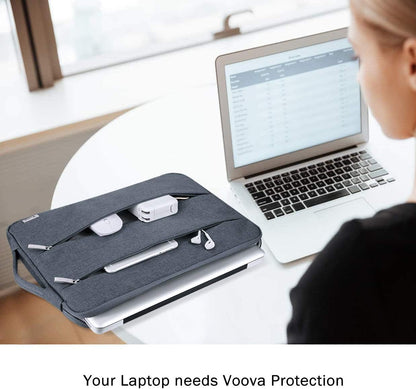 Voova 15.6 16 Inch Laptop Sleeve Case Compatible with MacBook Pro 16 M1/M2/M3/M4 Max 2019-2025, 15.6-16” Hp Lenovo Acer Asus, Waterproof Slim Computer Bag Cover with Handle, Grey