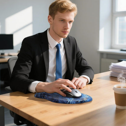 MROCO Ergonomic Mouse Pad with Wrist Support, Memory Foam Wrist Rest Mouse Pad, Non-Slip Base, Smooth Surface for Office & Home, Black