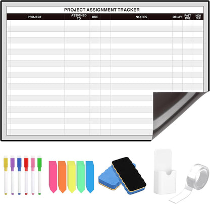 Lincia Large Magnetic Project Planning Management Vision Board 24 x 36 Reusable Office Whiteboard Make Ready Board Property Management Wall Project Planner for Managers Entrepreneurs