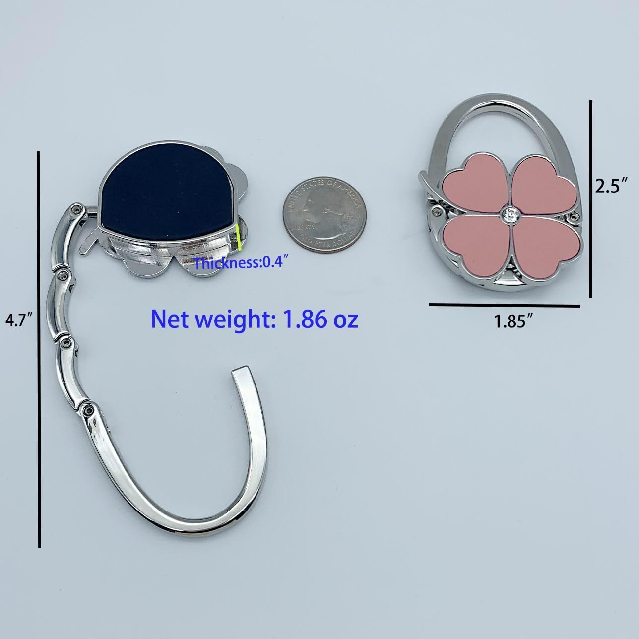 KSMD Variety Design Purse Hooks for Table and Bars,Portable Purse Hanger Organizers Hooks Handbag Pocketbook Holder Bag Storage for Desk,Foldable Folding Purse Table Hook Hanger