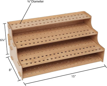 HG Art Concepts Mezzo Artist Drawing Rack - Wood Grain Laminate Multi Layer Desk Stand Professional Storage Display Organizer for Pens, Pencils, Drafting and all other Drawing Tools