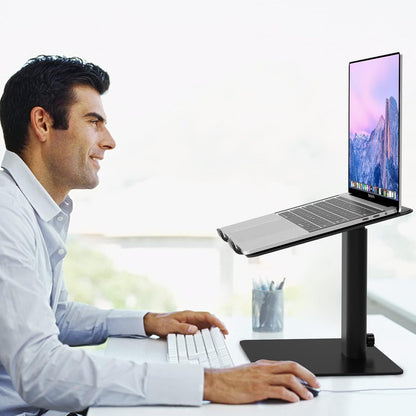 BESIGN LSX6N Laptop Stand, Ergonomic Adjustable Notebook Riser, Computer Holder, Laptop Mount Compatible with 10-15.6" Laptops, Black