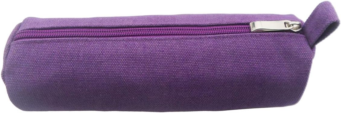 Heavy Canvas Stationery Portable Compact Simple Zipper Pencil Case and Durable Small Medicine Bag 1 Pack Khaki