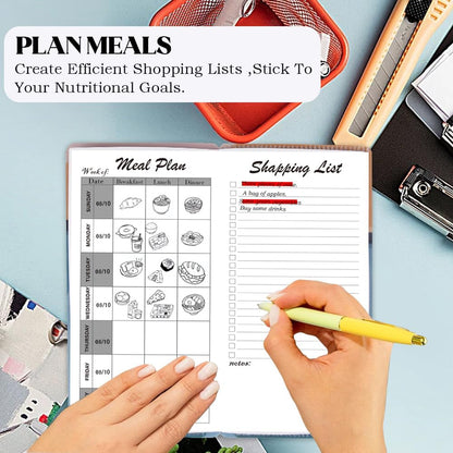qianshan Travelers Notebook Inserts with PVC Sleeve,Undated Weekly Planner,Weekly To Do List Notepad,TN Journal,30 Sheets,8.5" x 4.7",Pocket Travelers Notebook for Journals,Diaries,Planners,Pink Cat