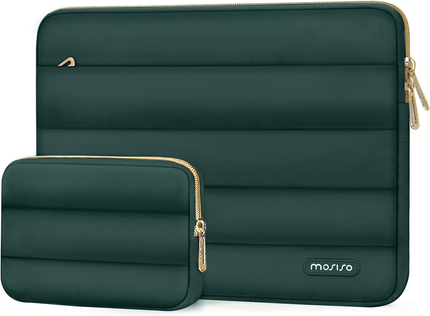 MOSISO Laptop Case 13.3 inch,13-13.3 inch Puffy Laptop Sleeve Compatible with MacBook Neo/Air 13.6 M5 M4 M3 M2 M1/Pro 13/14,HP Dell ASUS Lenovo,Polyester Horizontal Bag with Small Case, Sand
