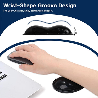 Gel Keyboard & Mouse Wrist Rest Set - Keyboard Wrist Rest Pad & Mouse Support for Office Gaming Pad Computer Laptop Ergonomic Comfortable Pain Relief- Pad Set (Mouse Support Only)