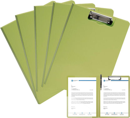Clipboard Folder, A4 Foldable Clipboards with Pocket, File Cover Office Folder Clipboard, 360 Degree Foldable Storage Clipboards for Office, School or Medical Field, Green