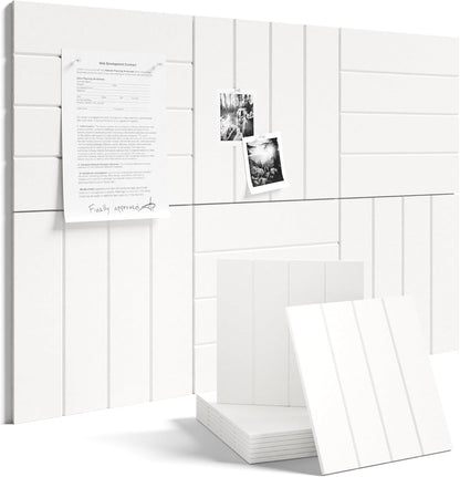 Fluxynara Large Felt Bulletin Board 48" x 36" Cork Board Alternative-12 Pack with 70 Safe Removable Adhesive Tabs, Cork Boards for Walls Cork Board for Home Office Classroom Pin Board (Oatmeal)