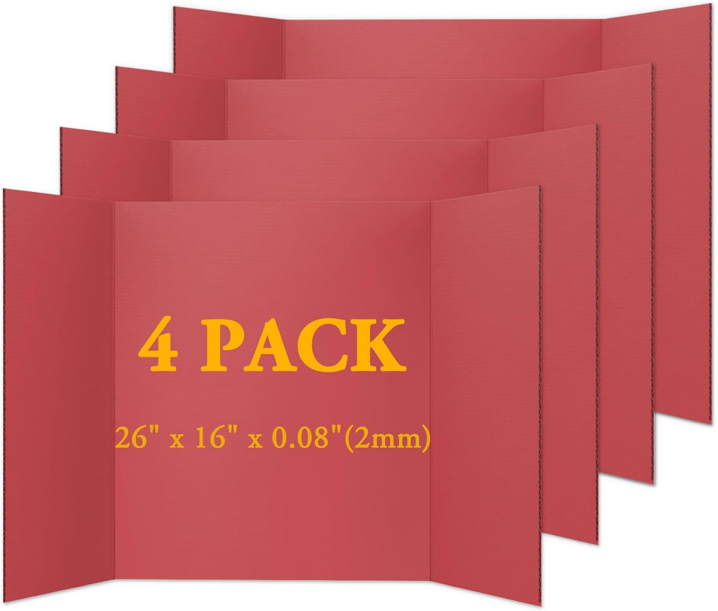 AKONEGE 3Pcs Small Trifold Poster Board, 21 x 14 inches White Tri Fold Poster Boards Corrugated Presentation Board Science Fair Display Boards for School Fun Projects, Exhibitions and Business