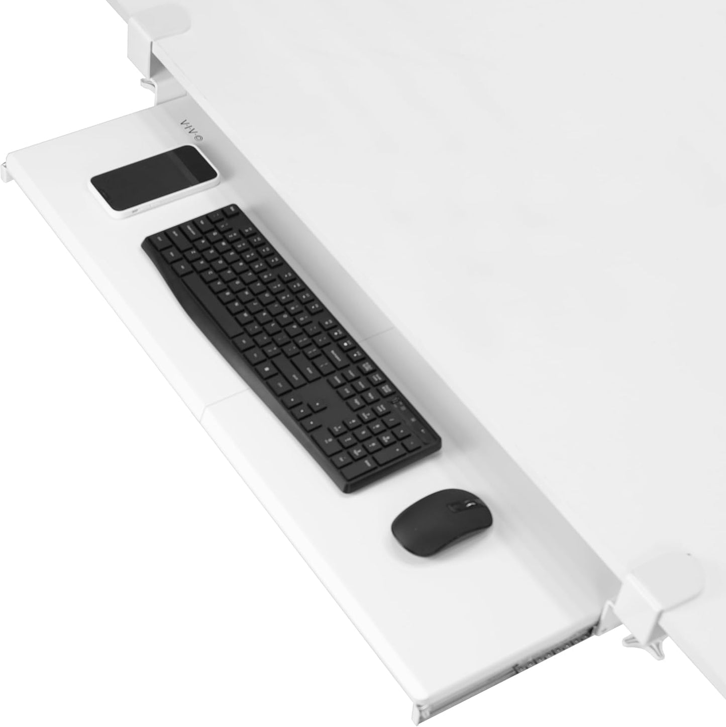 VIVO Large Keyboard Tray Under Desk Pull Out with Extra Sturdy C Clamp Mount System, 27 (33 Including Clamps) x 11 Inch Slide-Out Platform Computer Drawer for Typing, Black, MOUNT-KB05E