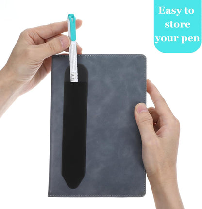 4PCS Universal Stylus Holder,Tablet Pen Cover,Elastic Cover for Stylus Pen,Self-Adhesive Pen Holder - Black,Pink,Gray,Blue
